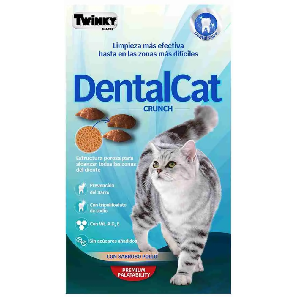 Snack Twinky Dentalcat Crunch 50 g TWINKY Mascotas-Ávila