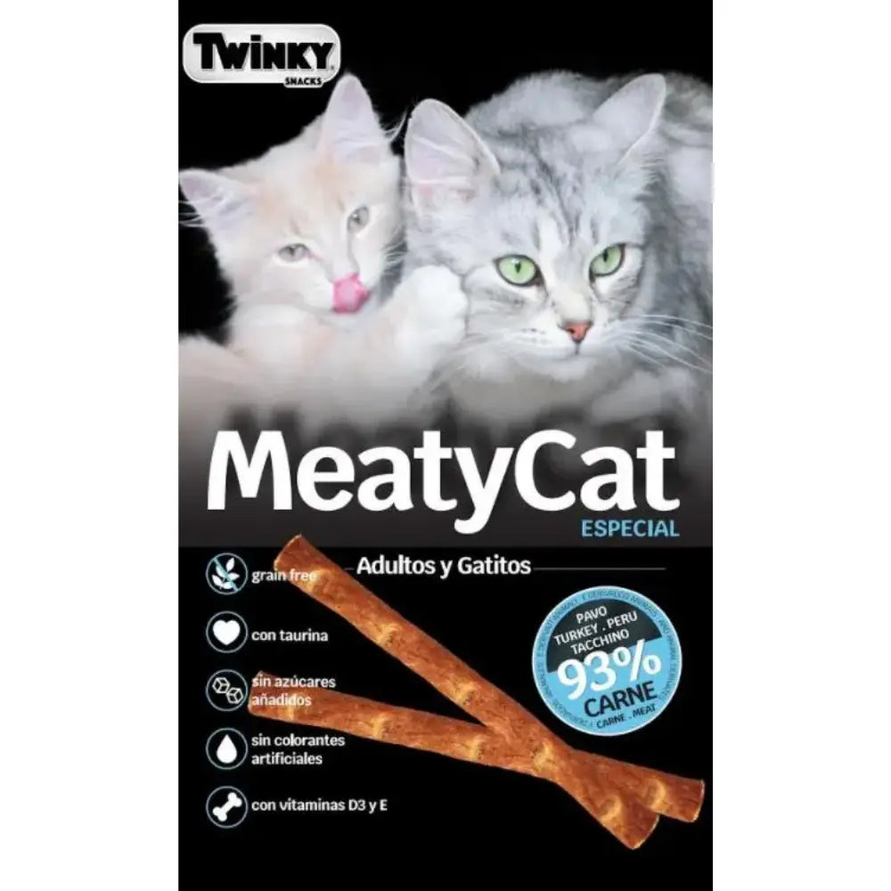Snack Twinky Meatycat Pavo 9 g TWINKY Mascotas-Ávila