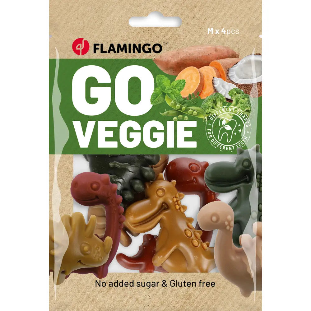 Snack Veggie Dino Bolsa M 4Udes 120 g FLAMINGO Mascotas-Ávila