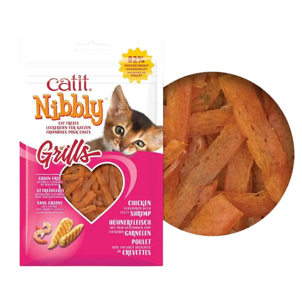 Catit Snack Nibbly Grills Pollo y Gamba Gatos 30 g CATIT
