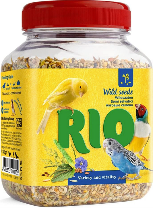 Snack Mix Semillas Silvestres Natural Para Aves 240Gr Rio