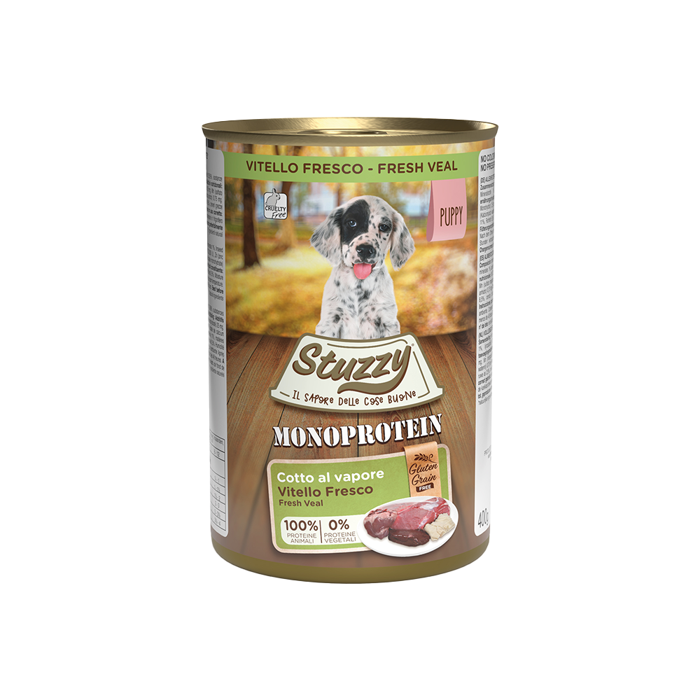 400 g / Buey para cachorros Stuzzy Monoprotein Paté Lata Comida Húmeda Monoprotéica para Perros SCHESIR Mascotas-Ávila