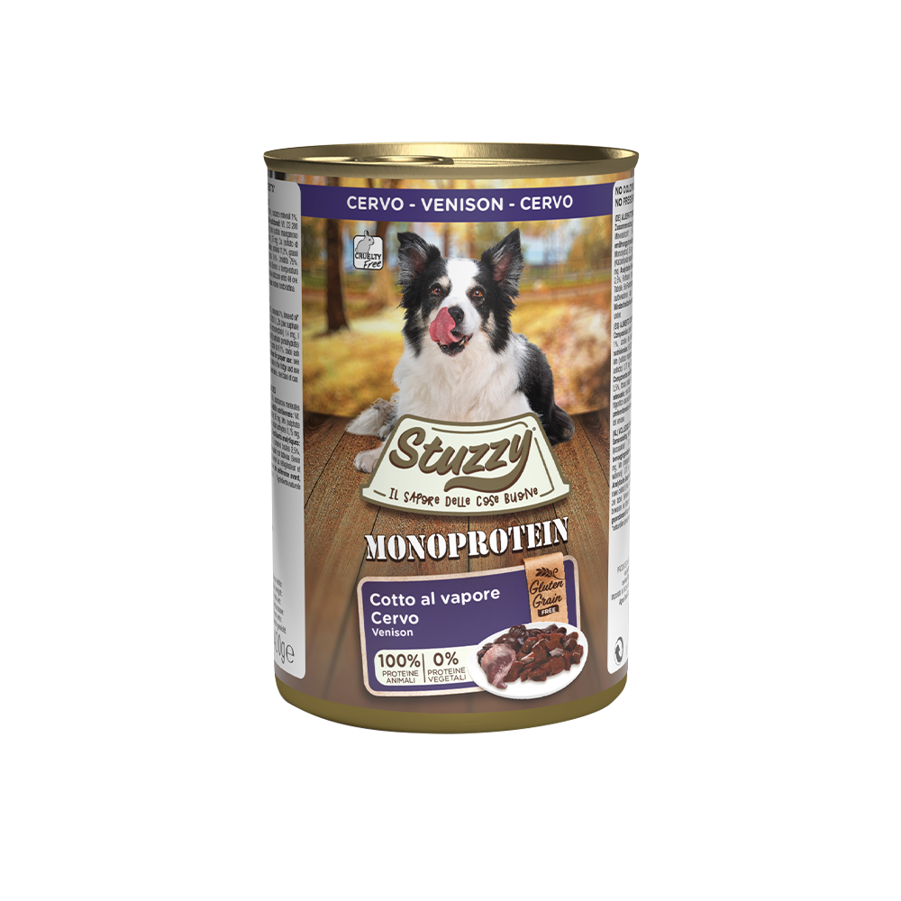 400 g / Ciervo Stuzzy Monoprotein Paté Lata Comida Húmeda Monoprotéica para Perros SCHESIR Mascotas-Ávila