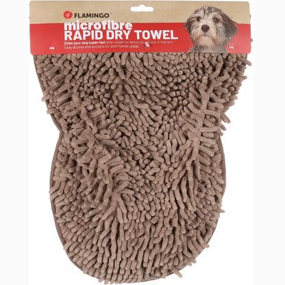 Toalla Absorbente Pakka Taupe 80X30X2,5 cm FLAMINGO Mascotas-Ávila