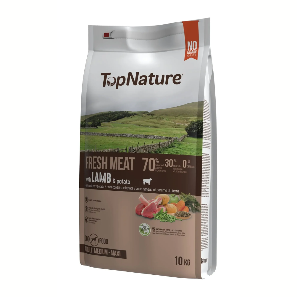 Top Nature Cordero Medium-Maxi 10 kg TOPNATURE Mascotas-Ávila