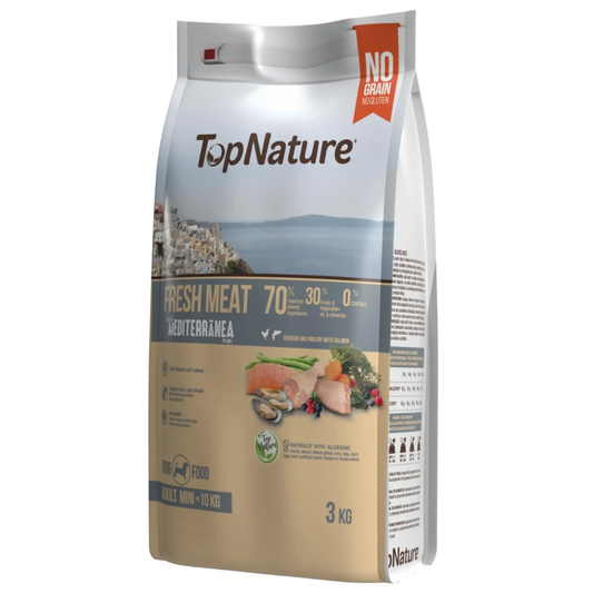 Top Nature Receta Mediterránea Raza Pequeña 3 kg TOPNATURE Mascotas-Ávila