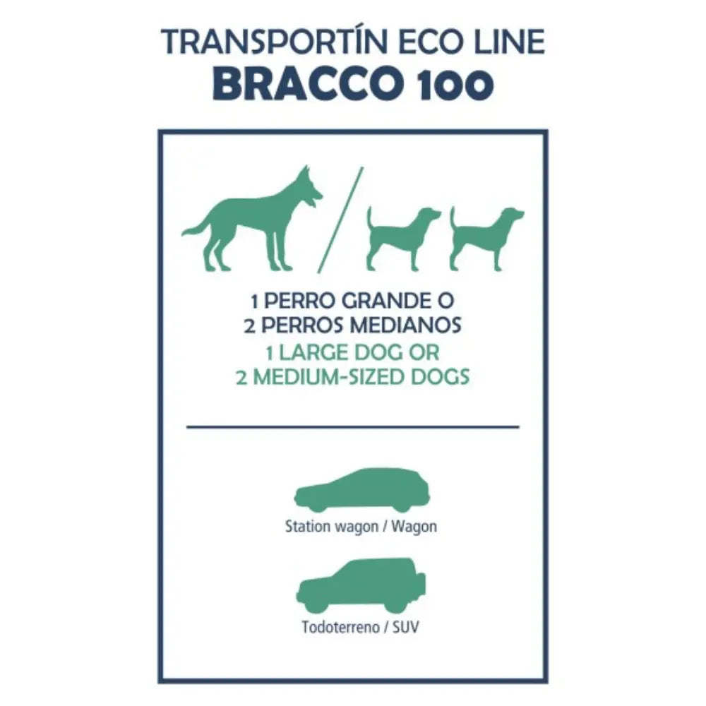 Transportín Perro Bracco Coche Eco Line 100 (100X60X65 cm) NAYECO Mascotas-Ávila