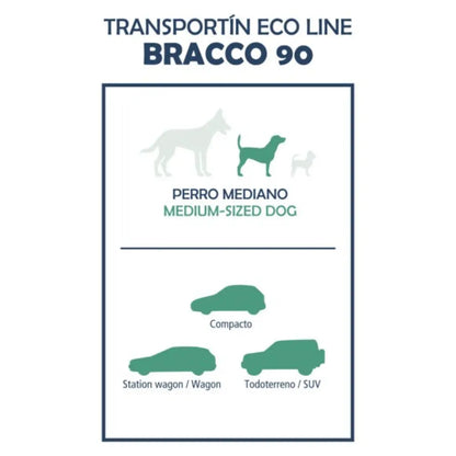 Transportín Perro Bracco Coche Eco Line 90 (88X51X58 Cm) NAYECO Mascotas-Ávila