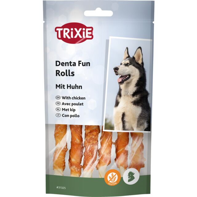 Trixie Snack Denta Fun 6 Rollitos con Pollo TRIXIE Mascotas-Ávila