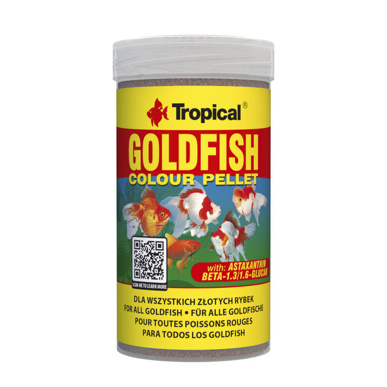 Tropical Goldfish Color Pellets Comida para Peces de Agua Fría TROPICAL Mascotas-Ávila