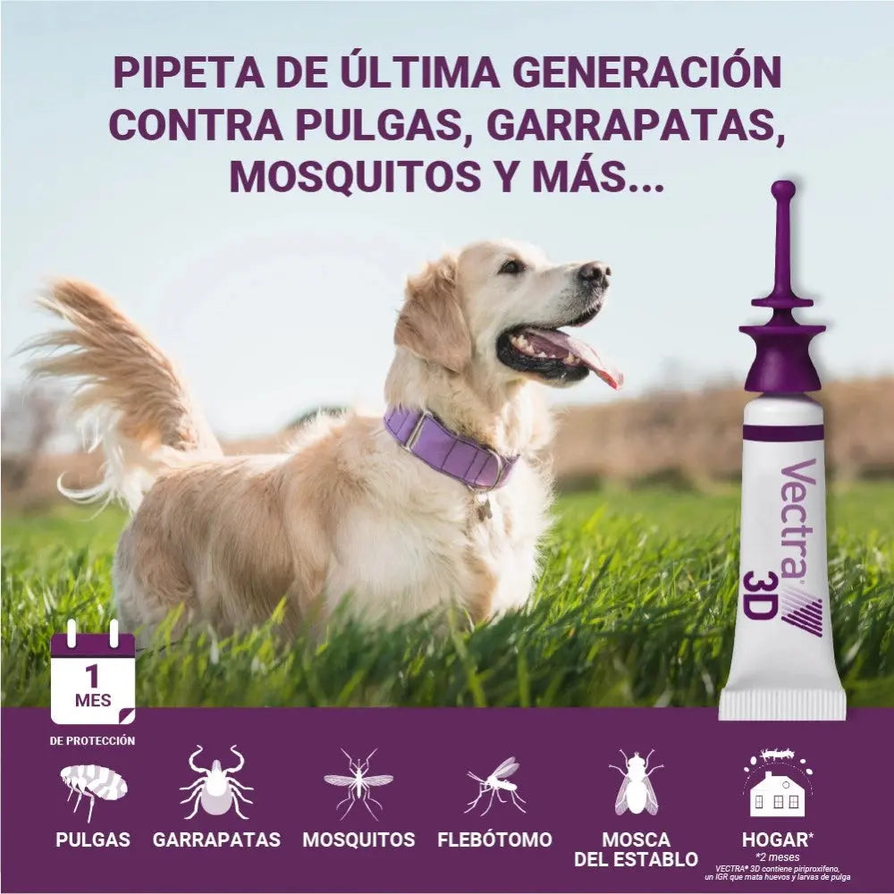 Vectra 3D Pipetas Antiparasitarias para Perros Pack 3 uds VECTRA Mascotas-Ávila