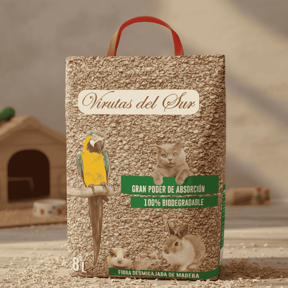 Virutas del Sur Pellets Madera Desmigajado 8L CAMANATURAL Mascotas-Ávila