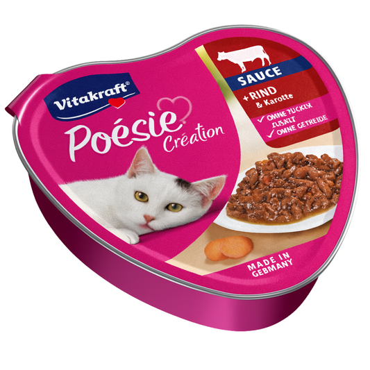 Vitakraft Cat Poesie En Salsa 85 g Ternera y Zanahoria VITAKRAFT Mascotas-Ávila