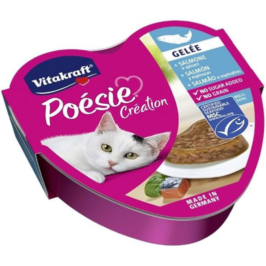 Vitakraft Cat Poesie Gelatina 85 g Salmón y Espinacas VITAKRAFT Mascotas-Ávila