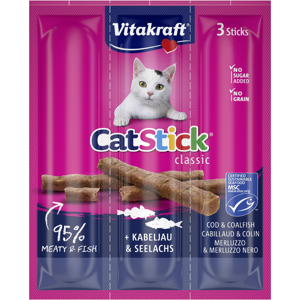 Vitakraft Cat Stick Mini Bacalao y Atún VITAKRAFT Mascotas-Ávila
