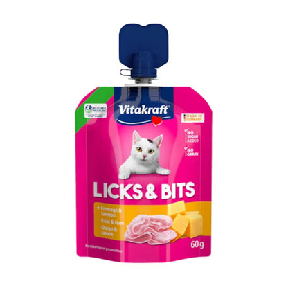 Vitakraft Licks&Bits Salsa Snack para Gatos 60g VITAKRAFT Mascotas-Ávila