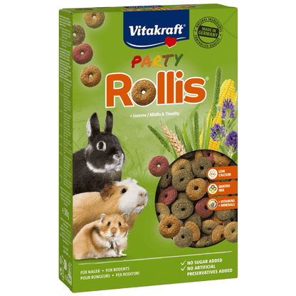Vitakraft Rollis Party 500 g Snack para Roedores de Cereales y Verduras VITAKRAFT Mascotas-Ávila