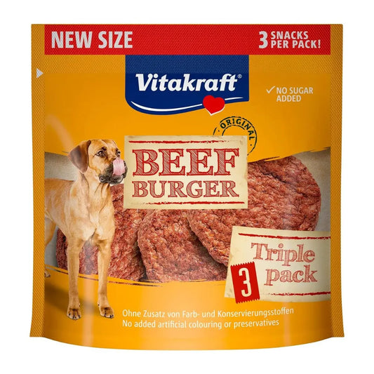 Vitakraft Snack Beef Burguer Hamburguesas para Perros Pack de 3 uds VITAKRAFT Mascotas-Ávila