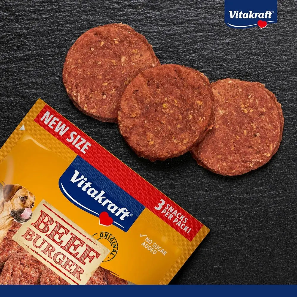 Vitakraft Snack Beef Burguer Hamburguesas para Perros Pack de 3 uds VITAKRAFT Mascotas-Ávila
