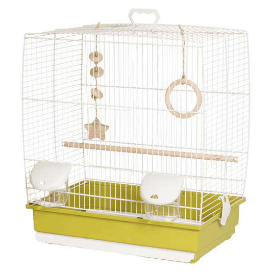 Voltrega Jaula para Pájaros 641 Eco Crema Oliva (39x25,5x45 cm) VOLTREGA Mascotas-Ávila