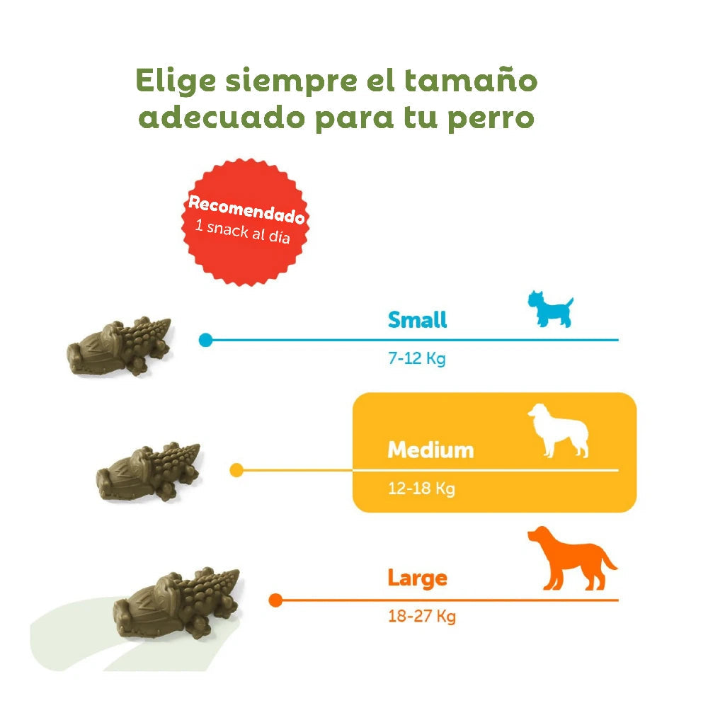 Whimzees Cocodrilo Mix Bolsa 360 g Snack Dental para Perros WHIMZEES Mascotas-Ávila