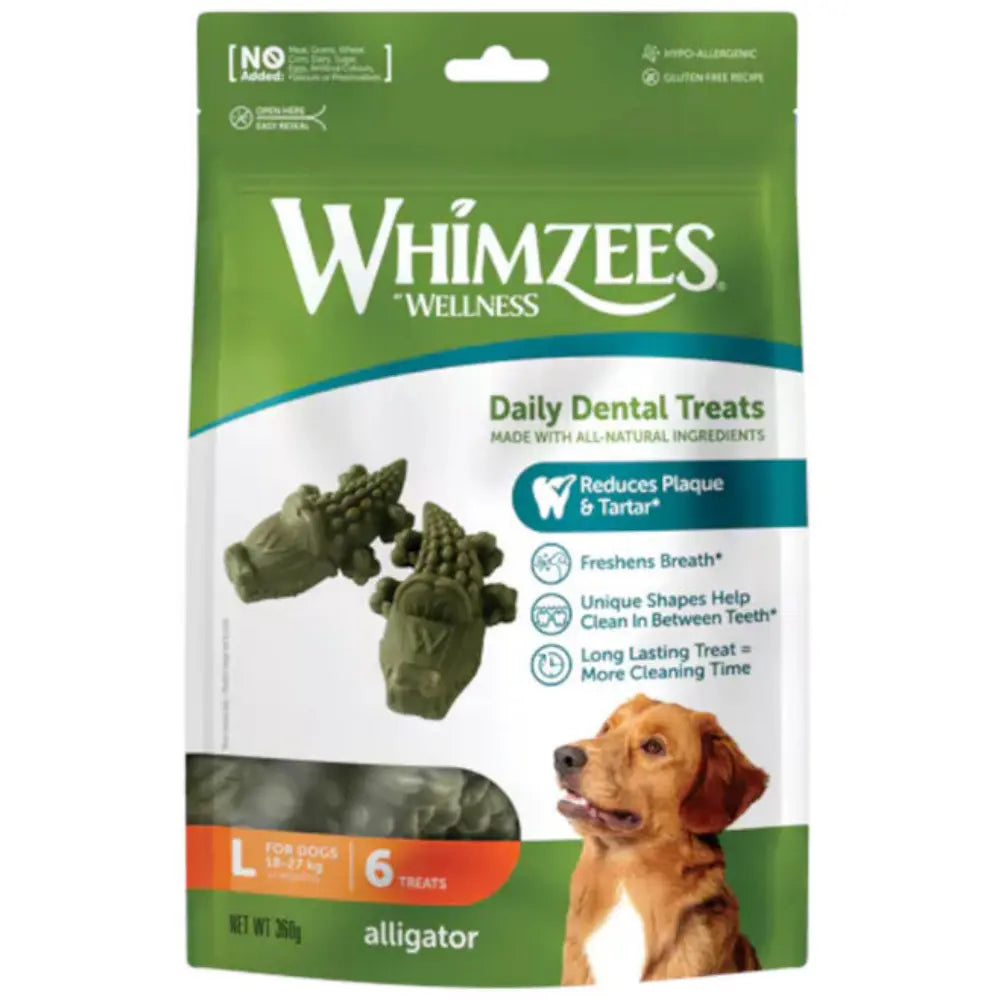 L Whimzees Cocodrilo Mix Bolsa 360 g WHIMZEES Mascotas-Ávila