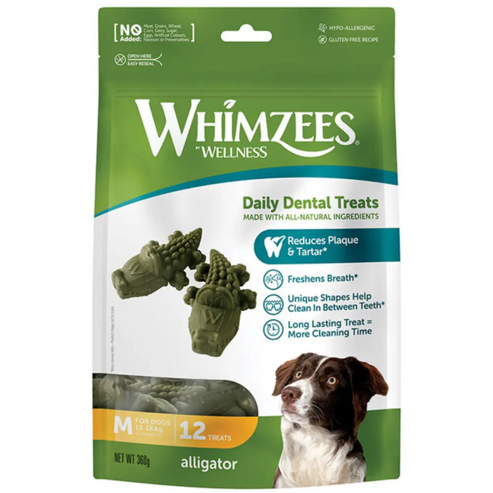 M Whimzees Cocodrilo Mix Bolsa 360 g WHIMZEES Mascotas-Ávila