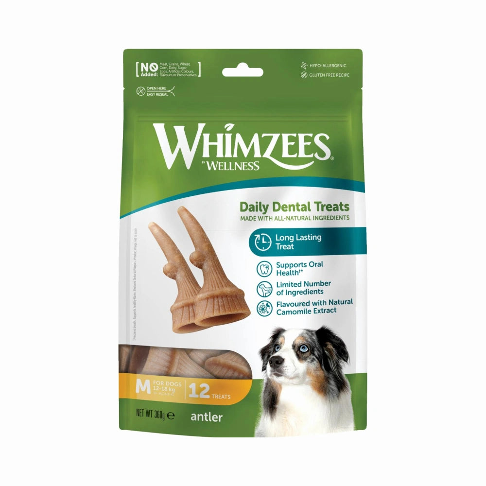 Whimzees Occupy Antler M Bolsa 12 uds WHIMZEES Mascotas-Ávila
