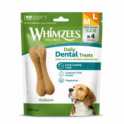 Whimzees Ricebone Snack Dental para Perros WHIMZEES Mascotas-Ávila