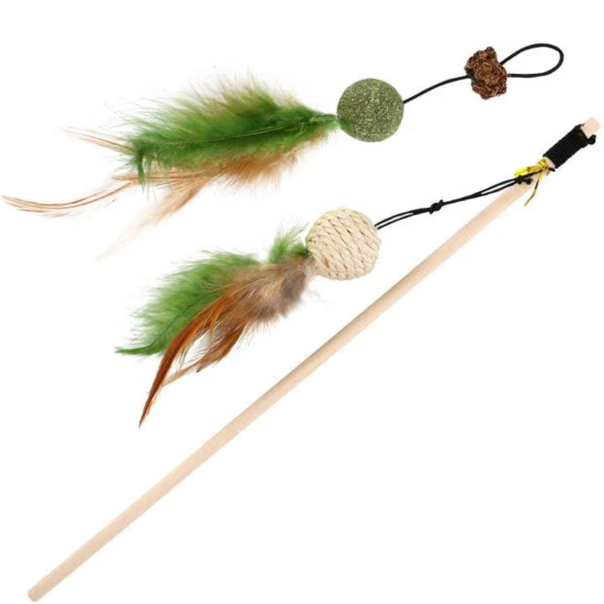 Wouapy Caña de Pescar Juguete para Gatos (Pack 2 Juegos) WOUAPY Mascotas-Ávila