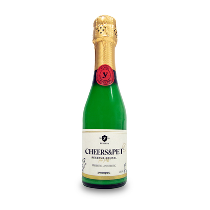 Yogupet Navidad Champán de Kéfir Cheers&Pet 200 ml con Postbióticos y Prebióticos para Perros y Gatos YOGUPET Mascotas-Ávila