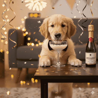 Yogupet Navidad Champán de Kéfir Cheers&Pet 200 ml con Postbióticos y Prebióticos para Perros y Gatos YOGUPET Mascotas-Ávila