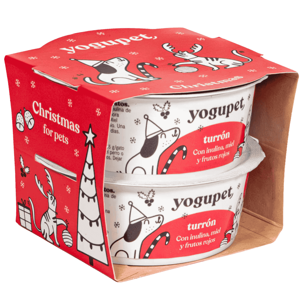 Yogupet Navidad Pack 2xYogur Turrón para Perros y Gatos 110 g YOGUPET Mascotas-Ávila