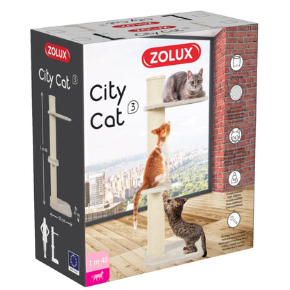 3 gatos / Beige Zolux Árbol Rascador City Cat 2 y 3 Poste para Gatos ZOLUX Mascotas-Ávila