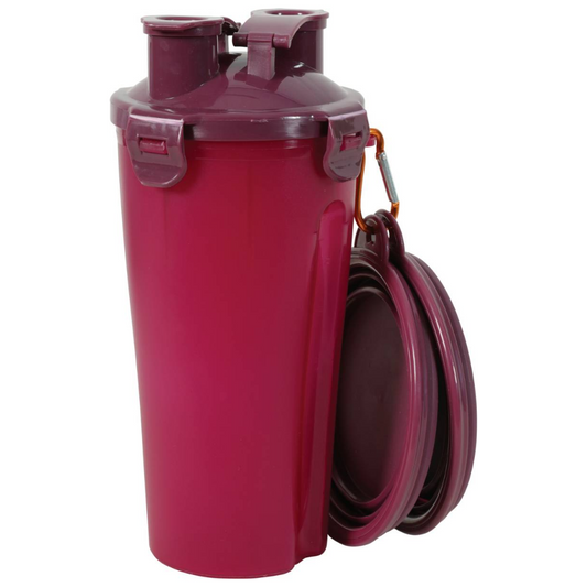 Rojo Zolux Botella Bivouak 2 en 1 Agua y Comida para Perros y Gatos ZOLUX Mascotas-Ávila