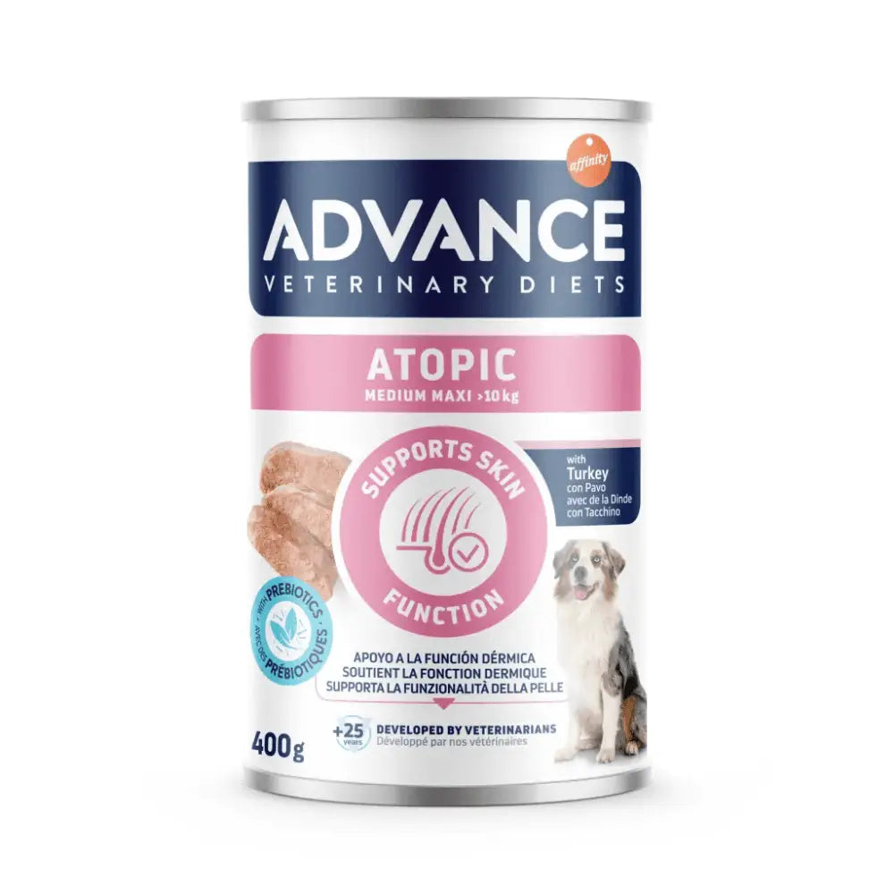 Advance Veterinary Atopic Medium Maxi 400 g Lata Comida Húmeda para Perros ADVANCE