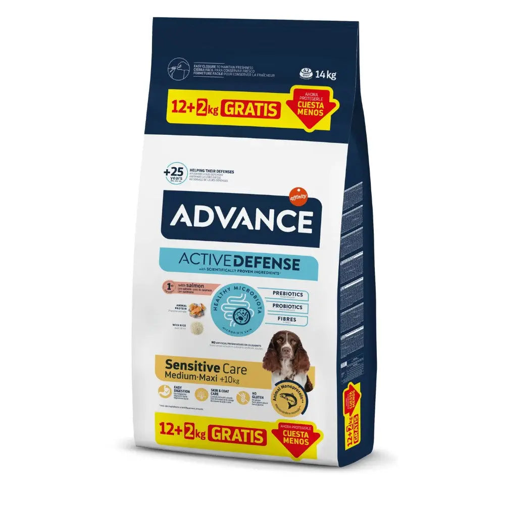 Advance Dog Adult Medium Maxi Salmón y Arroz Sensitive Care Pienso para Perros ADVANCE