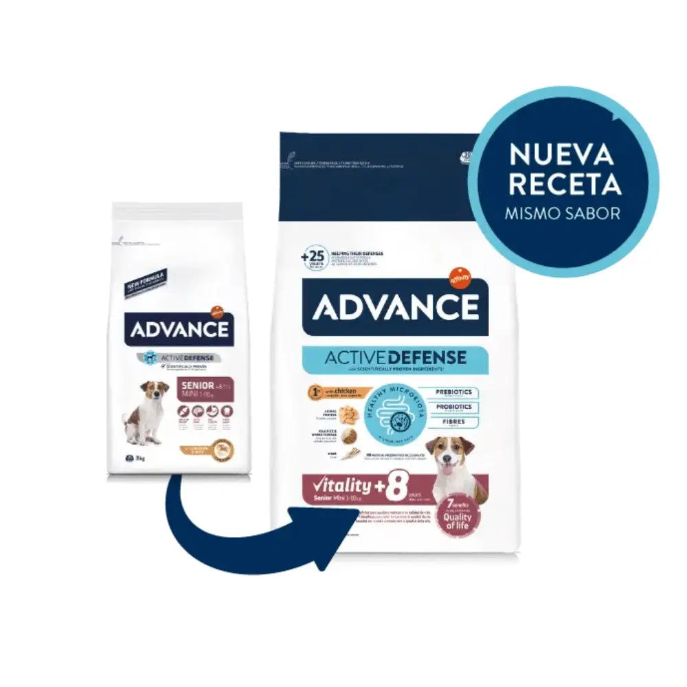 Advance Vitality Senior Mini +8 Pienso para Perros ADVANCE
