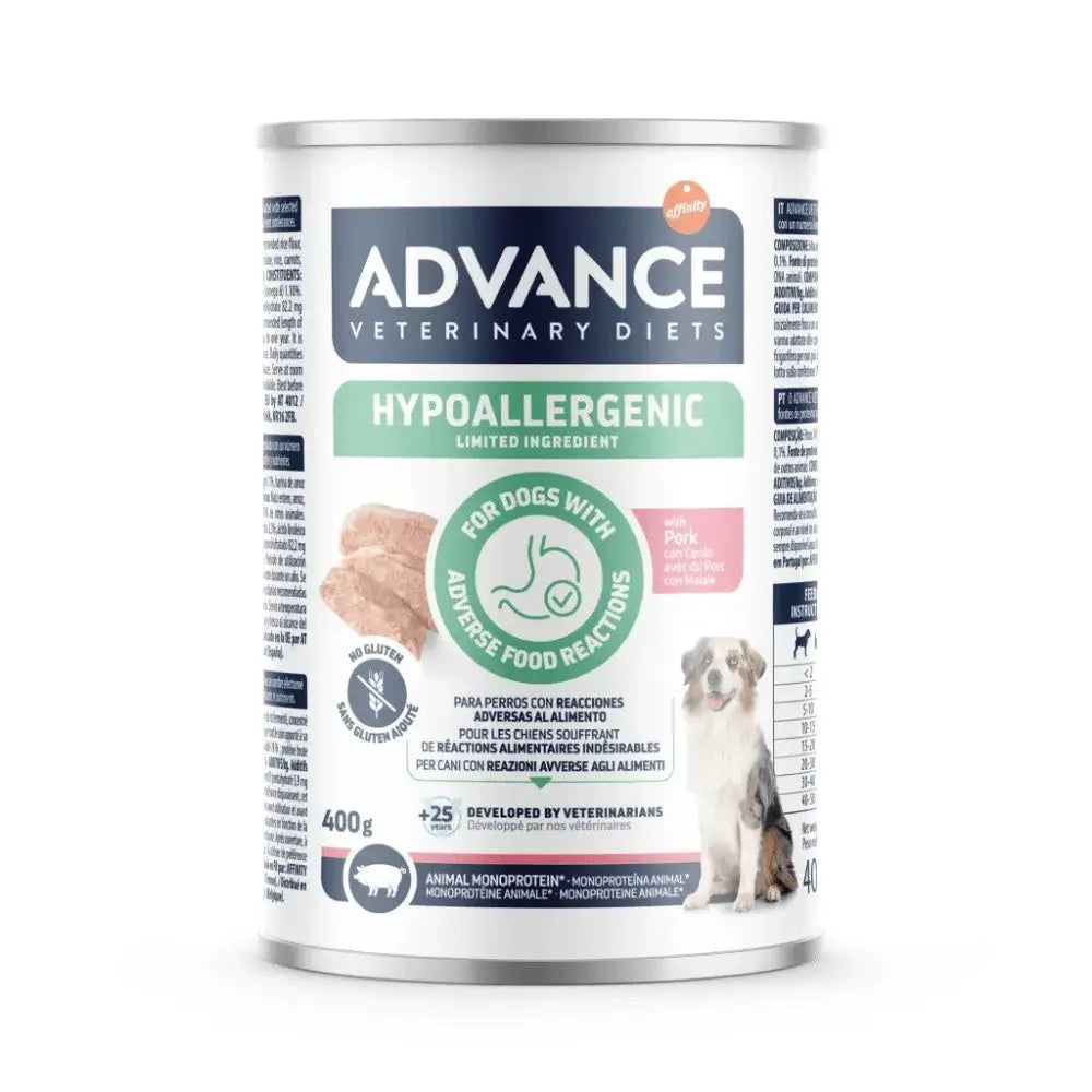 Advance Veterinary Diets Hypoallergenic Comida Húmeda para Perros Lata 400 g ADVANCE