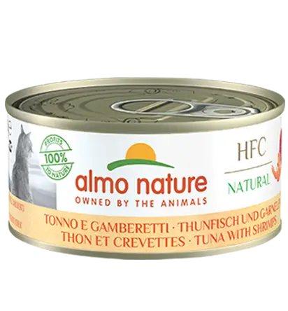 ALMO NATURE CAT HFC LATA 70GR MOUSSE ATÚN CON GAMBAS - Mejor Precio - Mascotas Ávila