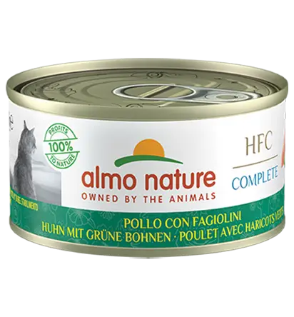 ALMO NATURE CAT HFC LATA 70GR COMPLETE POLLO CON JUDÍAS VERDES - Mejor Precio - Mascotas Ávila