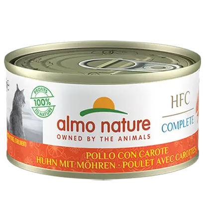 ALMO NATURE CAT HFC LATA 70GR COMPLETE POLLO CON ZANAHORIA - Mejor Precio - Mascotas Ávila