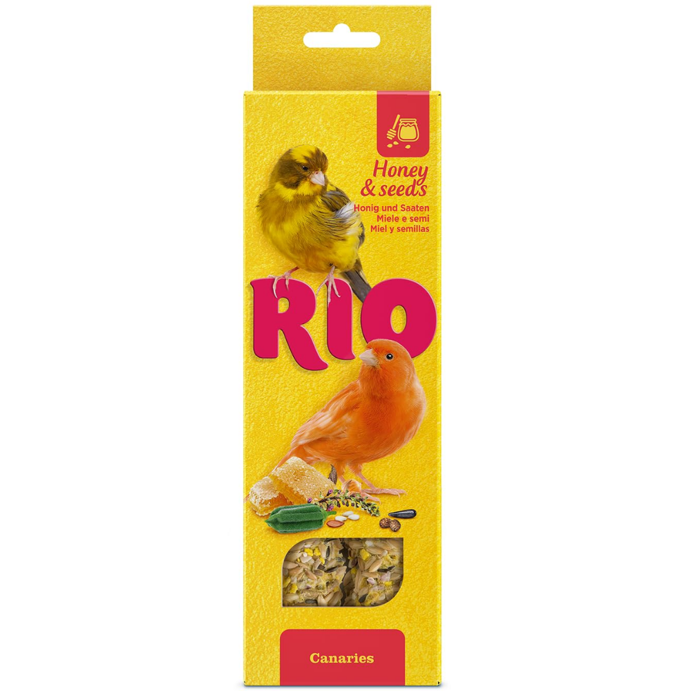 Barritas con Miel y Semillas Canarios 2X40 g Rio RIO Mascotas-Ávila