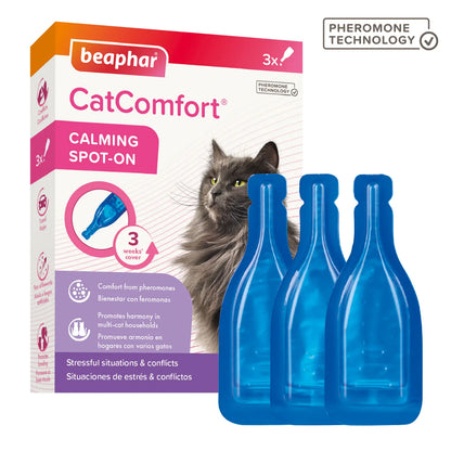 Beaphar Catcomfort 3 Pipetas Antiestrés con Feromonas para Gatos - Mejor Precio - Mascotas Ávila