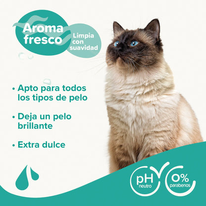 Beaphar Champú Extra Suave para Gatos con Aceite de Macadamia y Aloe Vera - 250 ml - Mejor Precio - Mascotas Ávila