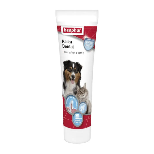 Beaphar Pasta Dentífrica con Sabor a Carne para Perros y Gatos 100 g BEAPHAR