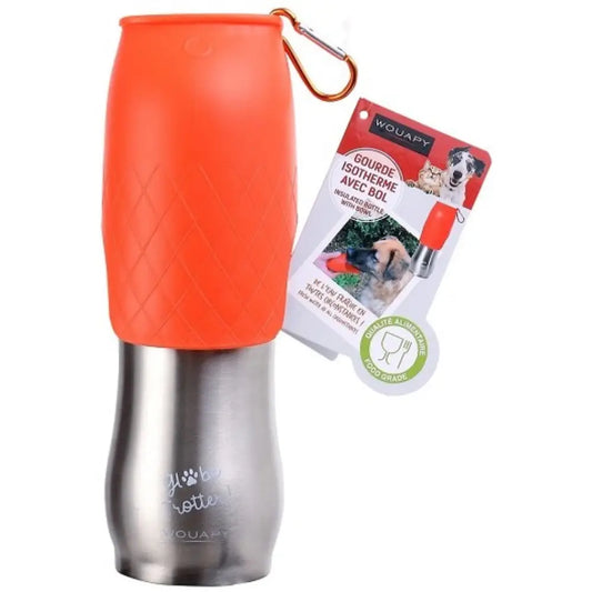Bote Metalico con Cuenco Para Beber 600 ml Wouapy WOUAPY