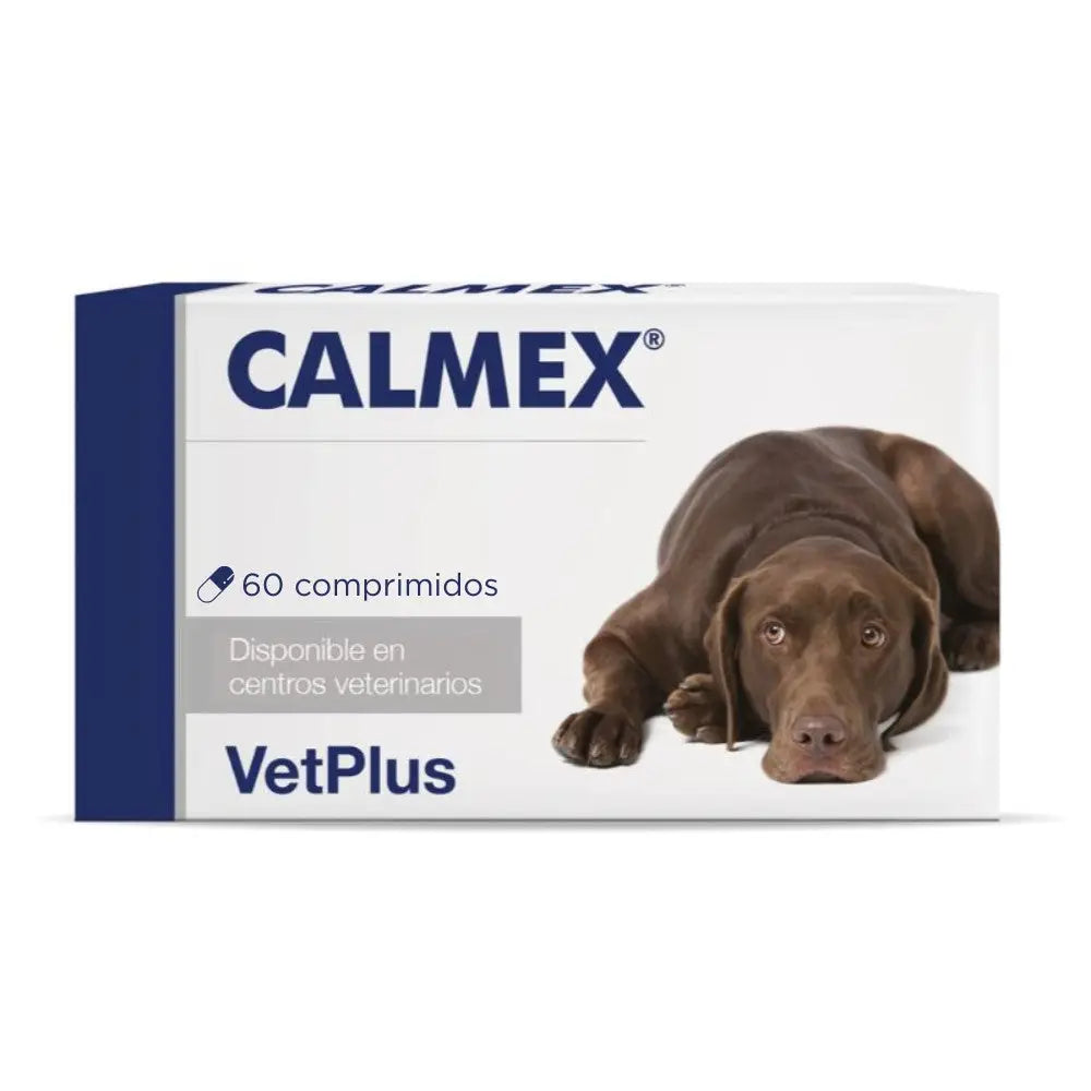 VetPlus Calmex 60 Comprimidos Relajante Natural Complemento Control Estrés y Ansiedad en Perros VETPLUS