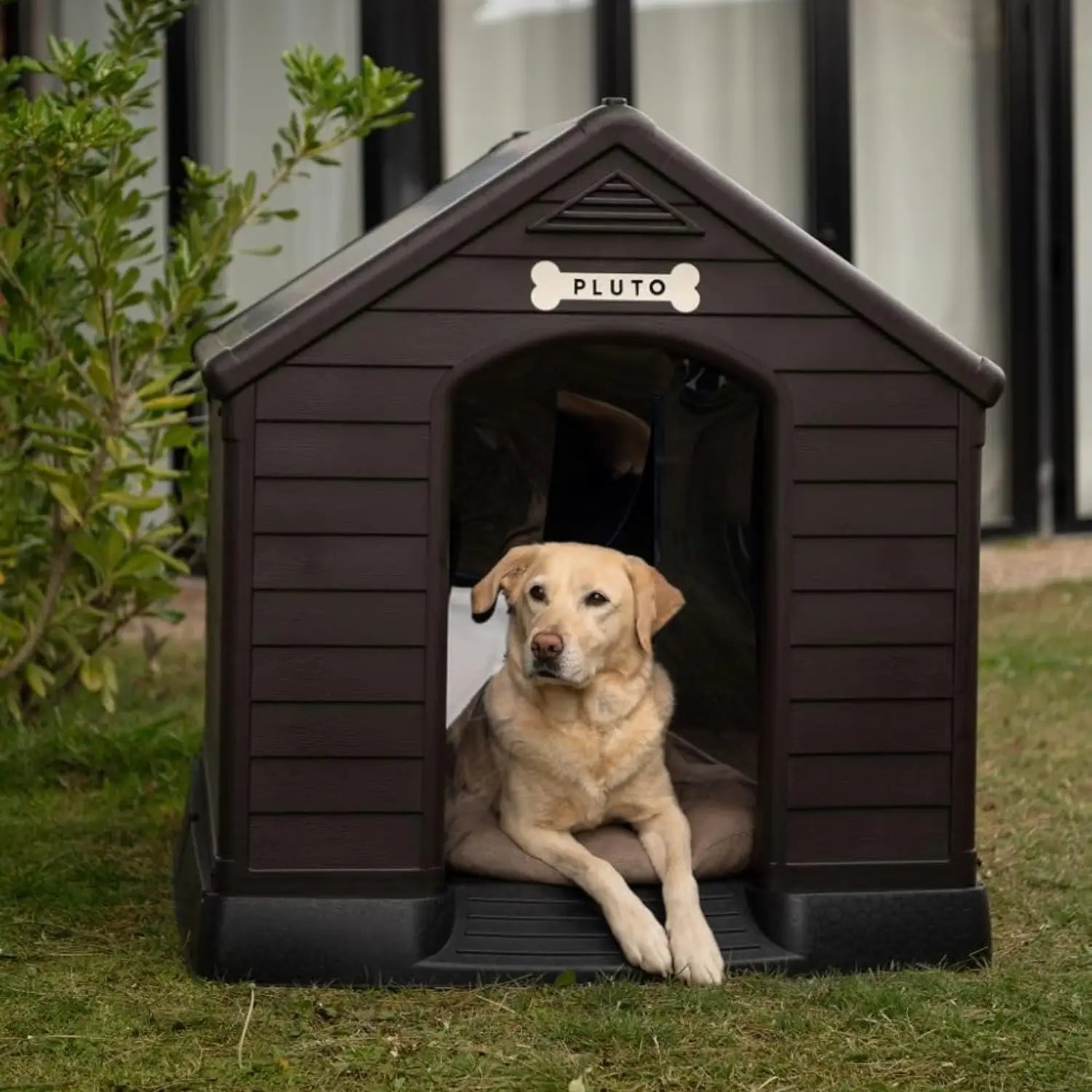 Caseta para Perros de Resina Curver Premium 95x99x99cm Marrón - Mejor Precio - Mascotas Ávila