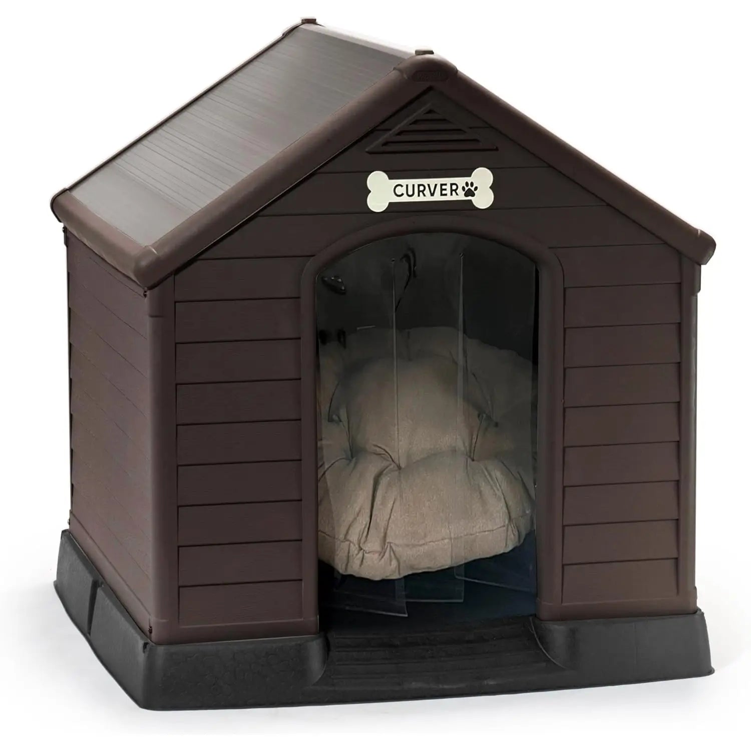 Caseta para Perros de Resina Curver Premium 95x99x99cm Marrón - Mejor Precio - Mascotas Ávila